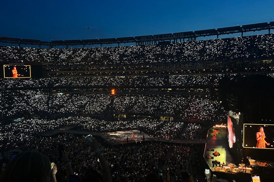 Taylor Swift fans lit their cell phone flashlights for her performance of marjorie at The Eras Tour on May 27.