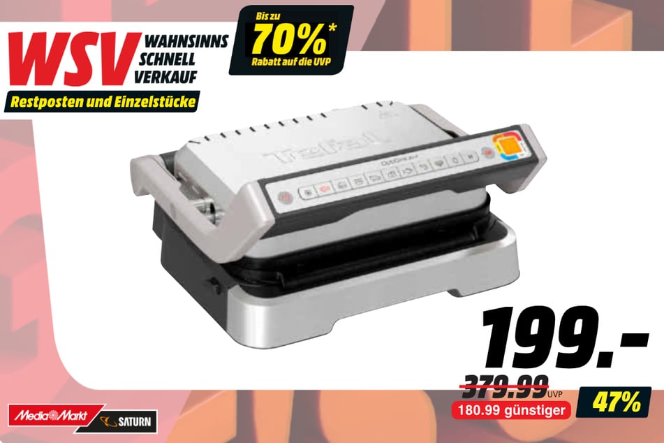 Tefal-Kontaktgrill für 199 statt 379,99 Euro.