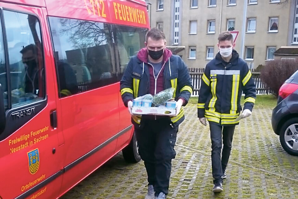 Nicht wegen eines Brandes, sondern wegen der der Lebensmittel rückten die Kameraden hier an.