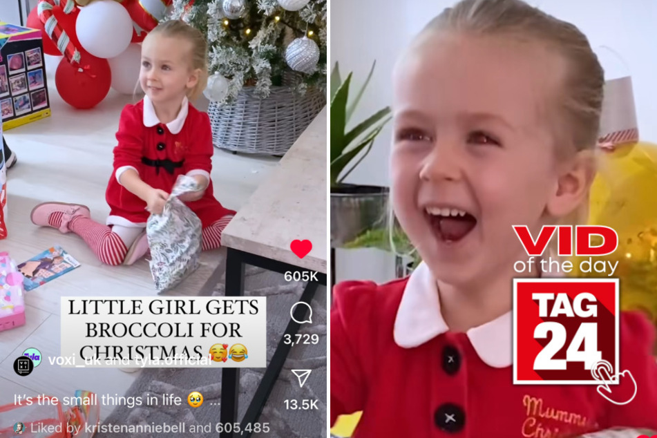viral videos: Viral Video of the Day for December 21, 2023: Little girl reacts incredibly to getting broccoli for Christmas