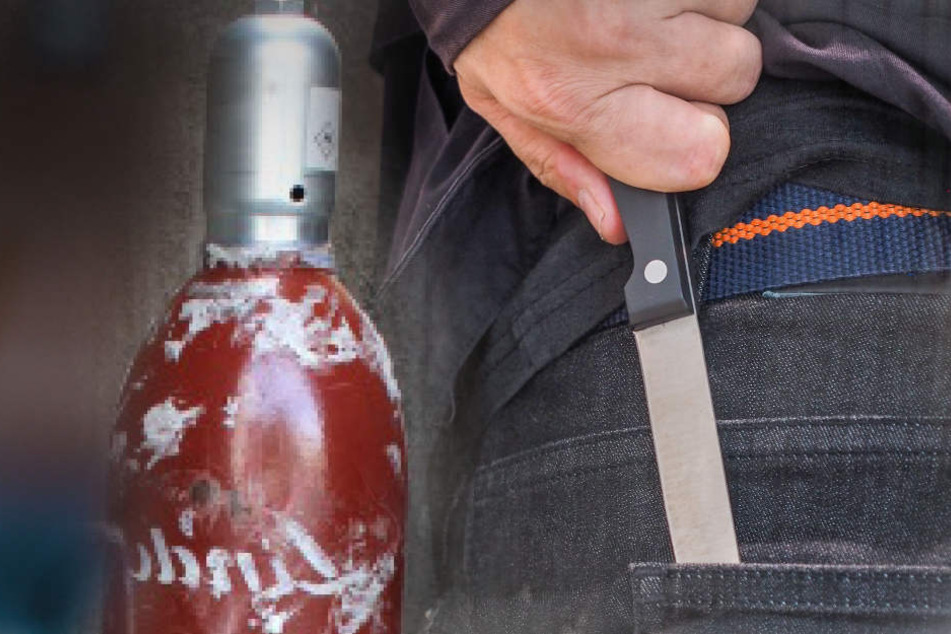 Ein Nachbar griff zum Messer, der andere warf eine Gasflasche. (Symbolbild)