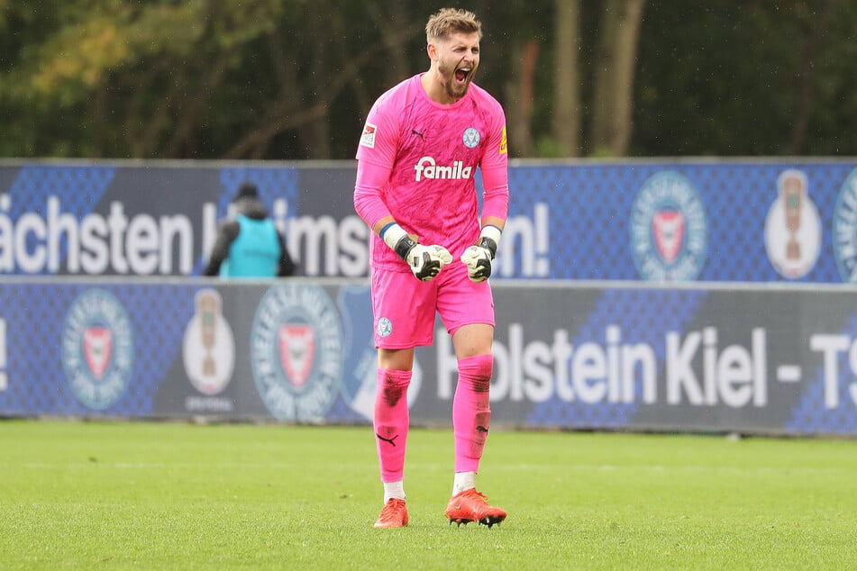 Timon Weiner hatte am Sonntag im Torhüter-Duell bei Kiel gegen Dynamo die Nase vorn.