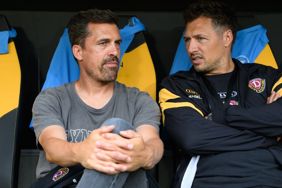 SGD-Coach Thomas Stamm (43, l.) und Sportboss Sören Gonther (39, r.) wissen das Ergebnis einzuschätzen.