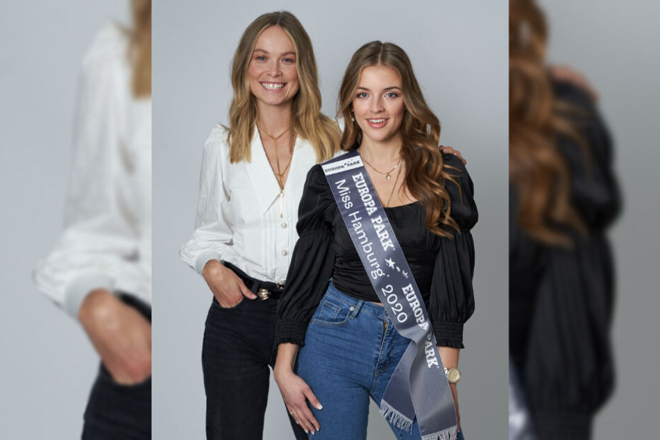 Michelle-Anastasia Masalis steht neben der aktuellen Miss Germany Nadine Berneis.