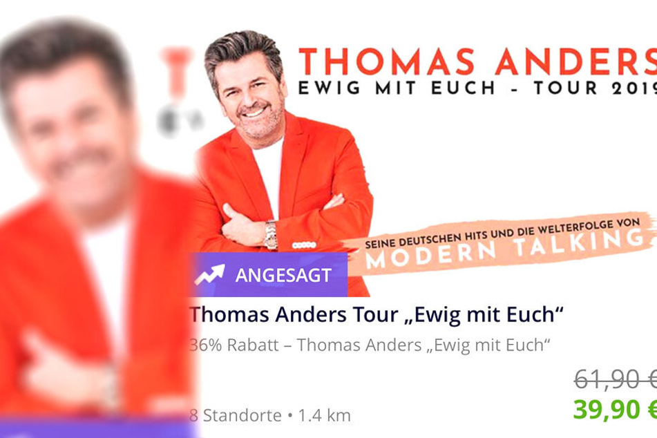 Bei der App "Groupon" werden Karten für Anders' Konzerte bis zu 36 Prozent günstiger angeboten.