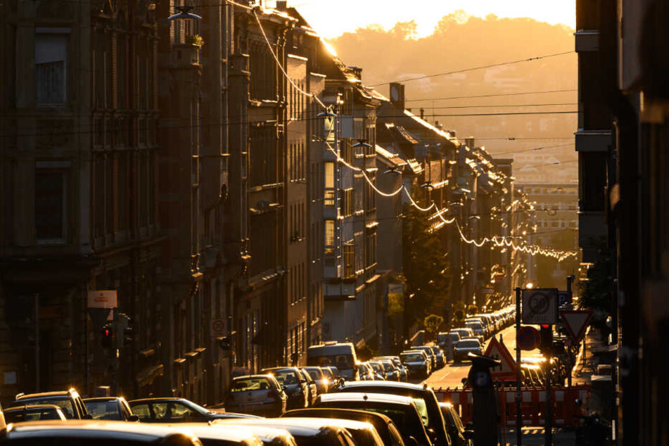 Eine Straße in Stuttgart.