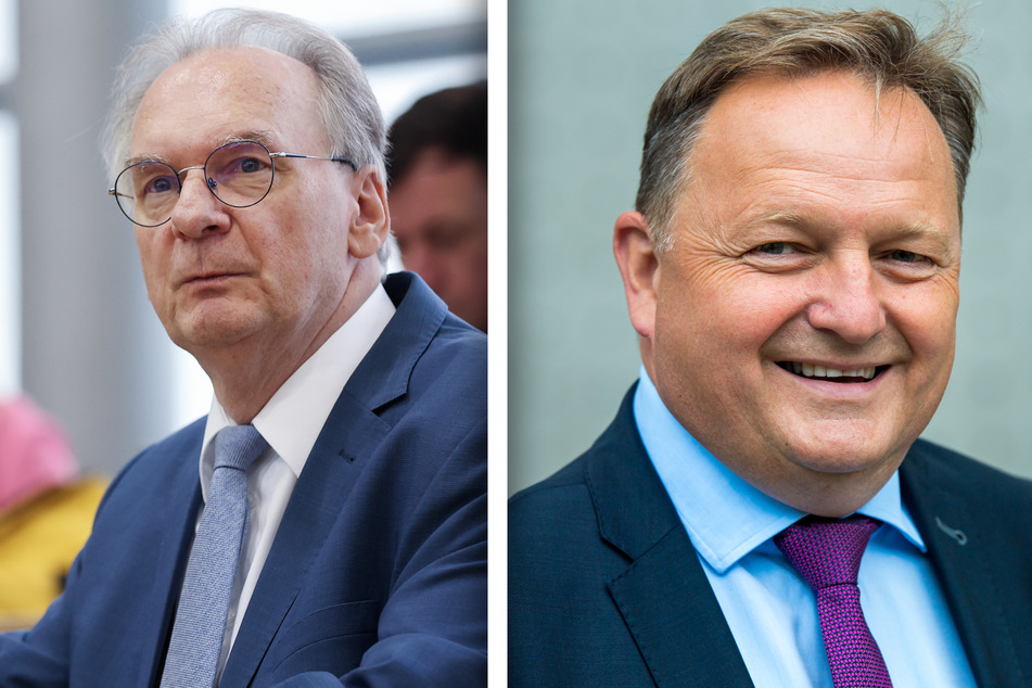 Ministerpräsident Reiner Haseloff (69, CDU, l.) ernennt am Dienstag den neuen Staatssekretär im Bildungsministerium: Jürgen Böhm (58).