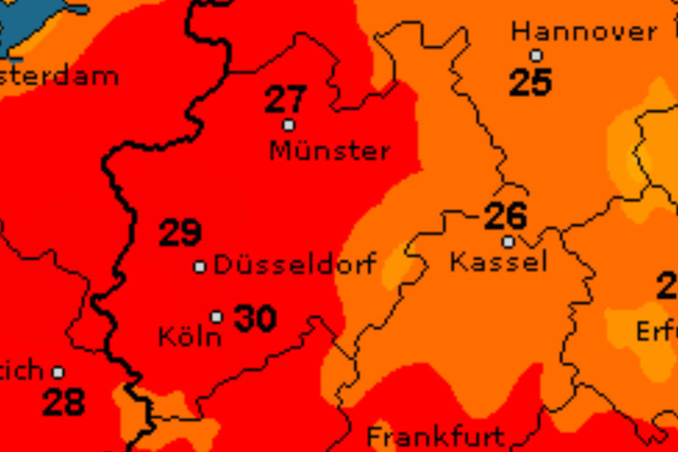 26 Grad sind am Montag drin!