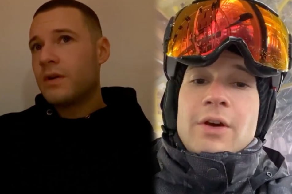 Youtuber inscope21 berichtet von seinen schmerzhaften Erlebnissen beim Skifahren. (Fotomontage)
