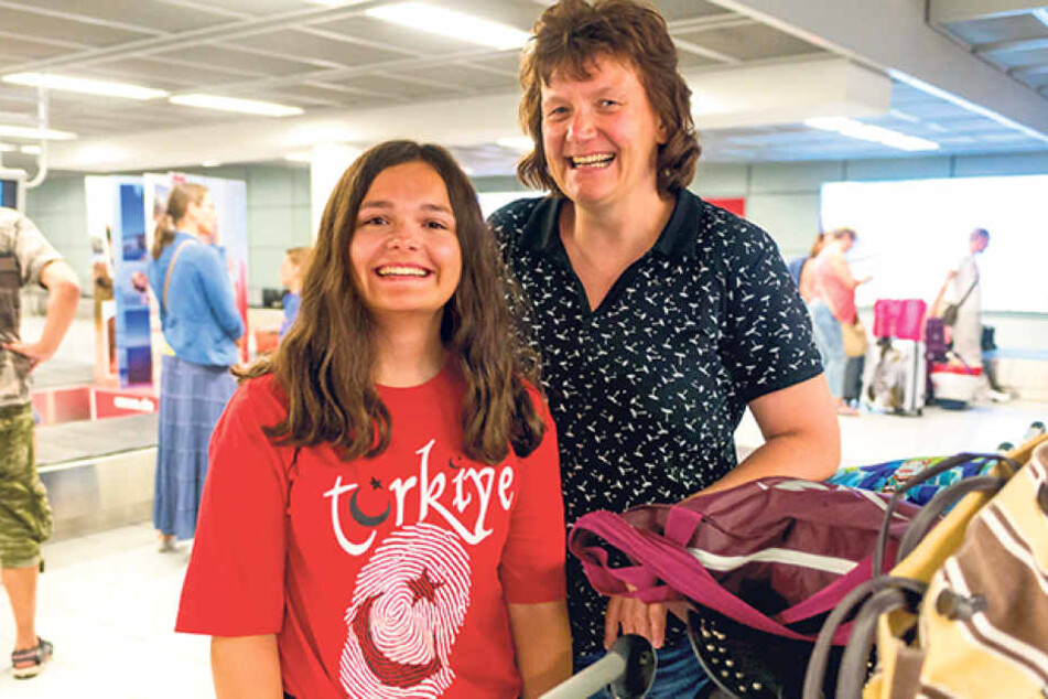 Daniela Trodler (44) mit Tochter Nadine (16) aus Reichenbach (Landkreis
Görlitz).