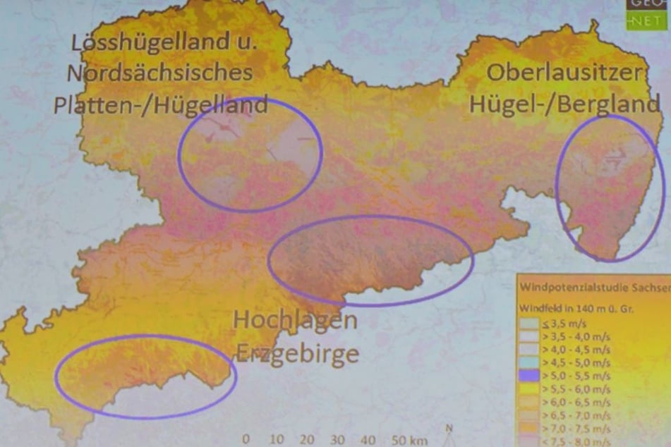 Sachsens erster Windatlas zeigt, wo es in der Region besonders stürmisch ist.