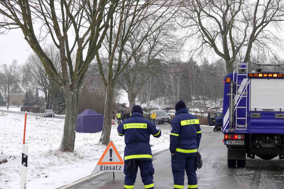 Die Polizei war bis zum Freitagnachmittag am Fundort der Leiche mit der Spurensicherung beschäftigt.