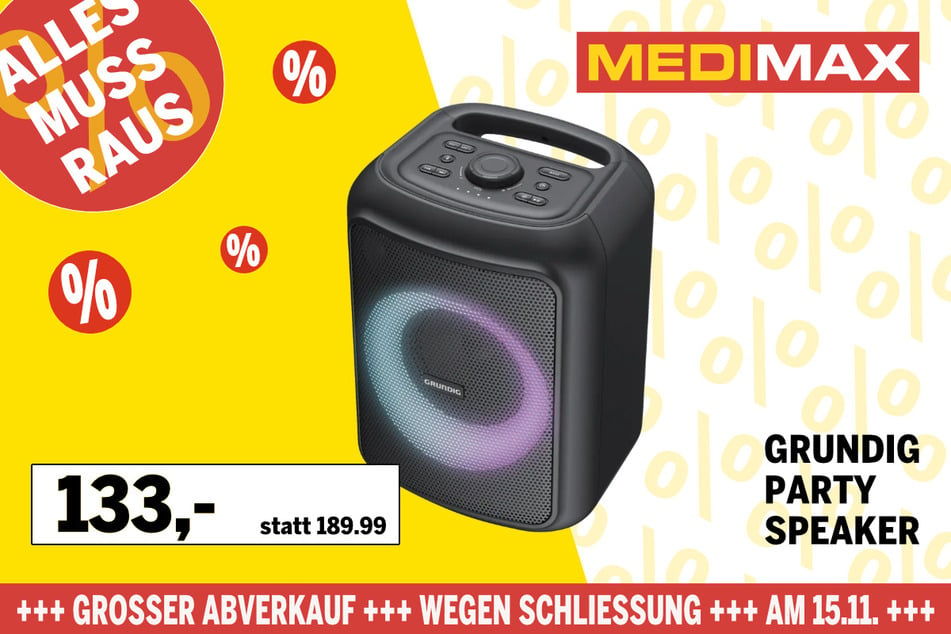 Grundig-Party-Speaker für 133 Euro.