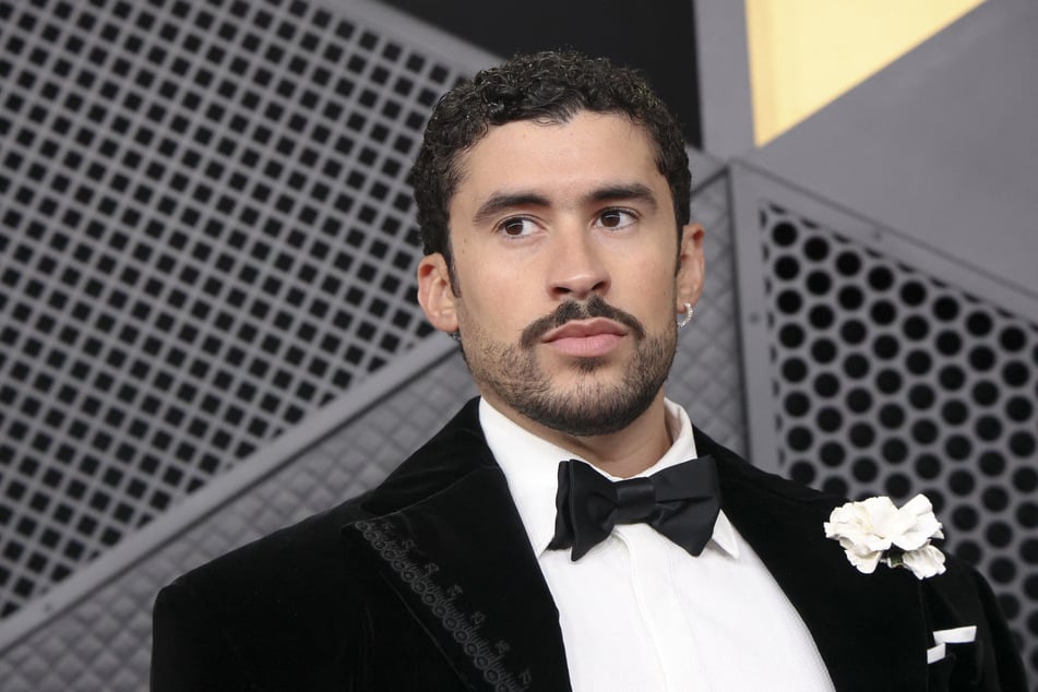 Bad Bunny poses on the red carpet during the 68th Annual Grammy Awards in Los Angeles, California, on February 1, 2026.