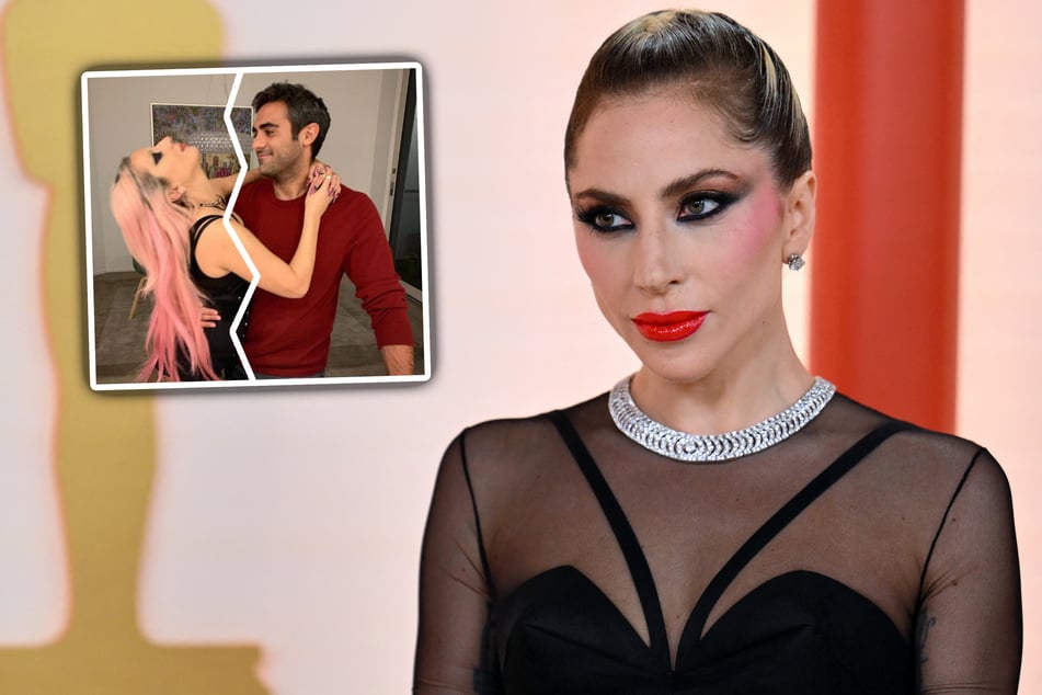 Lady Gaga and Michael Polansky (inset) are said to have broken up a few months ago.