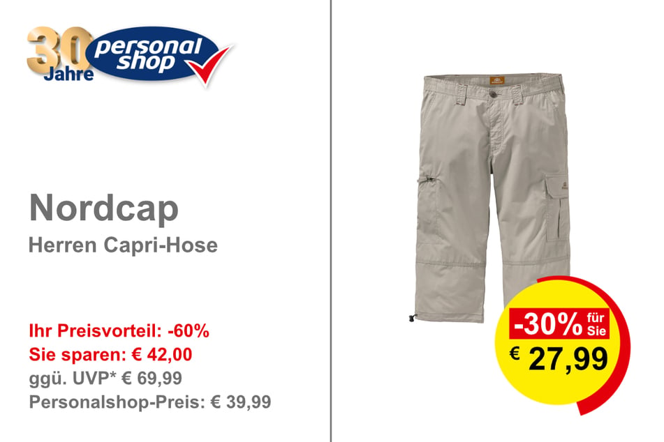 Nordcap Herren Capri-Hose