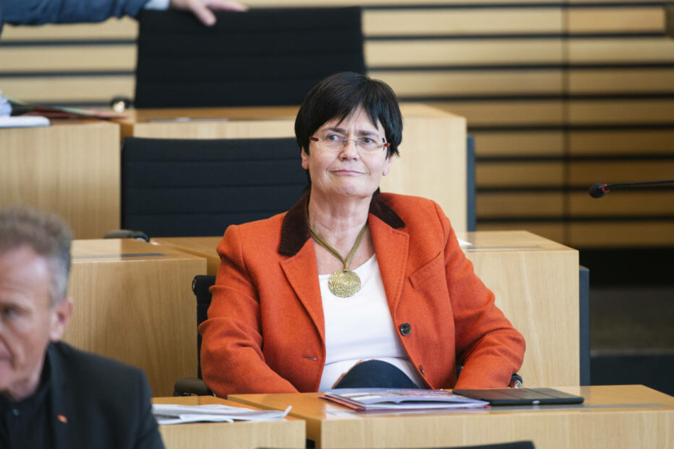 Christine Lieberknecht bei einer Parlamentssitzung.