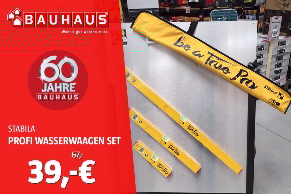 Profi Wasserwaagen Set für 39 Euro.