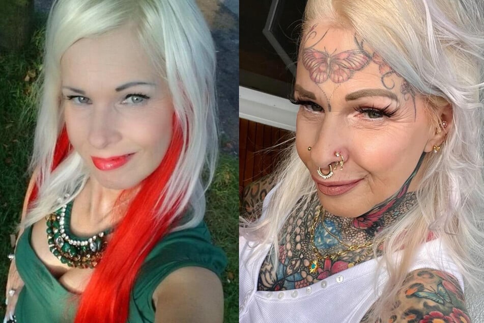 Kerstin Tristan looked very different before she got her tattoos.