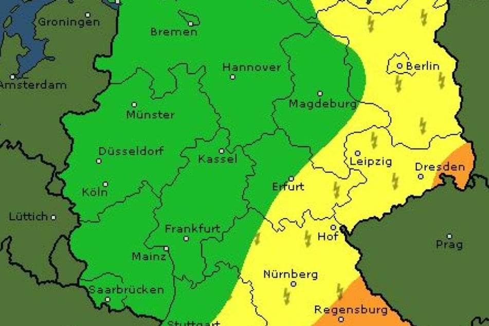 Gewitter drohen in einigen Teilen des Landes.