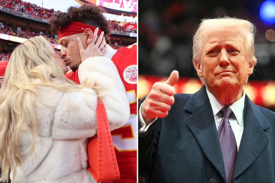 Donald Trump (r.) recently praised Kansas City Chiefs Quarterback Patrick Mahomes and his wife ahead of his appearance at the upcoming Super Bowl.