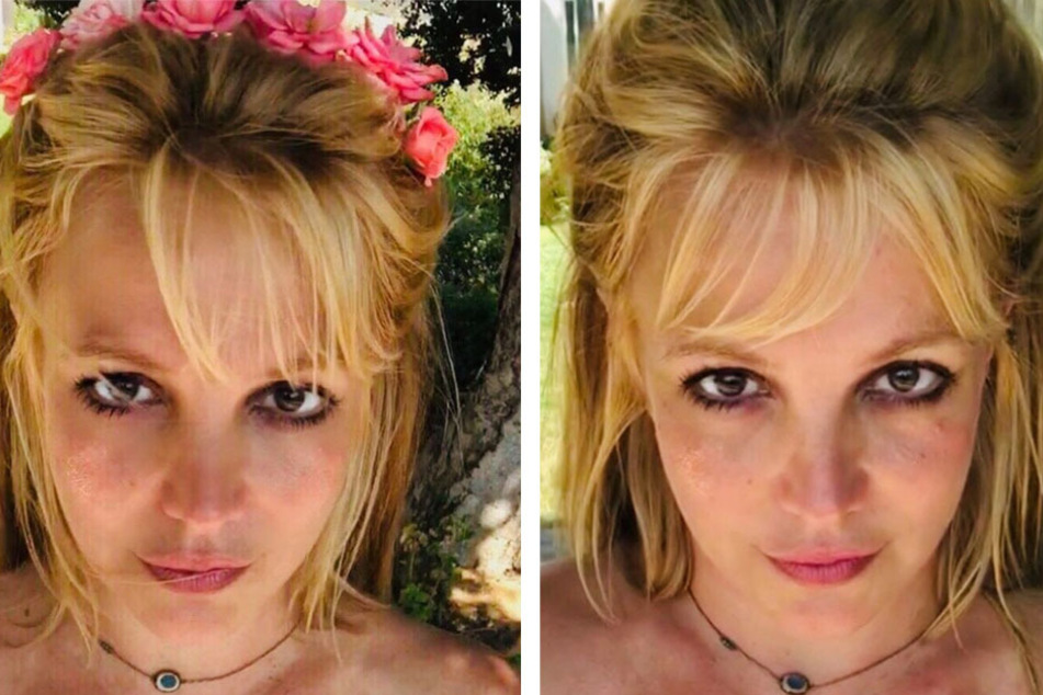 Britney Spears posted the same photo three different times.