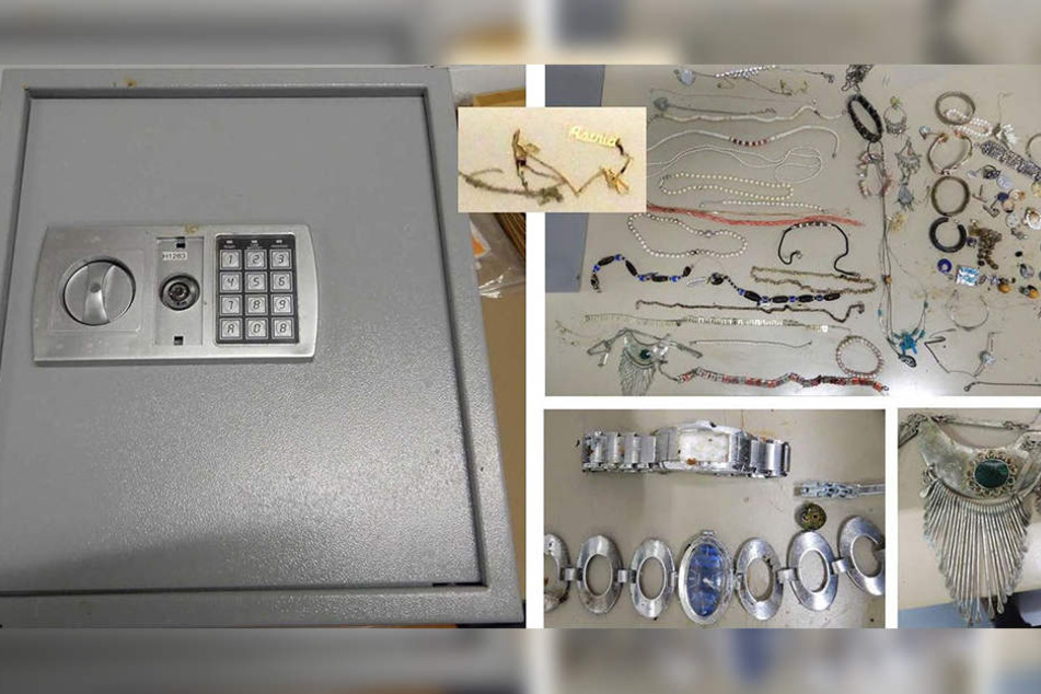 So sieht der gefunden Tresor samt Inhalt aus.