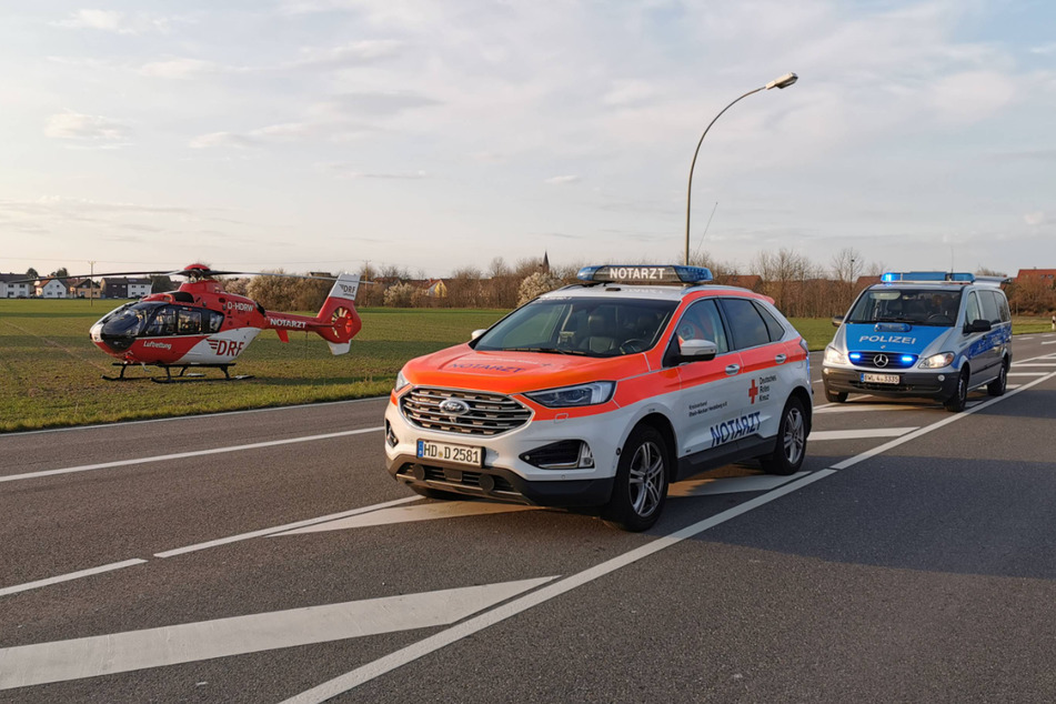Auch ein Rettungshubschrauber war nach dem tödlichen Unfall im Einsatz.