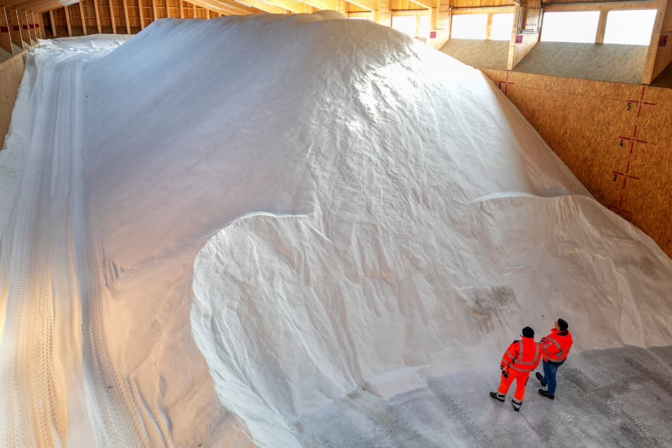Wo sind diese Berge hin? Streusalz in Sachsen wird immer knapper