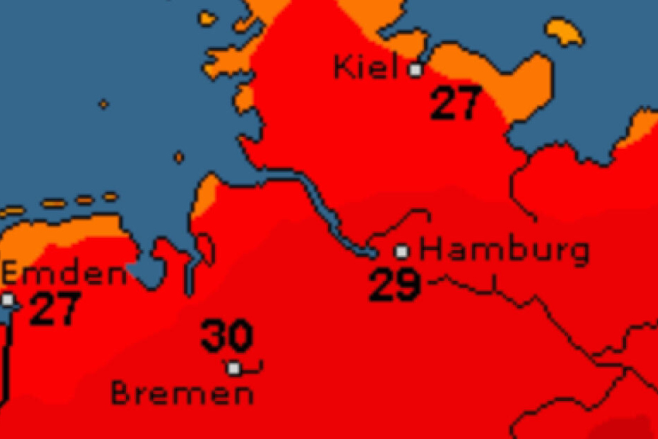 Die Temperaturen am Wochenende reichen bis fast an die 30 Grad ran.