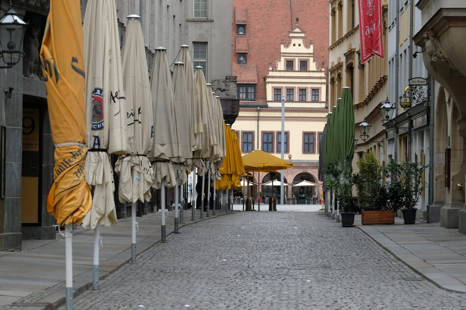 Das Barfußgäßchen im Leipziger Zentrum.