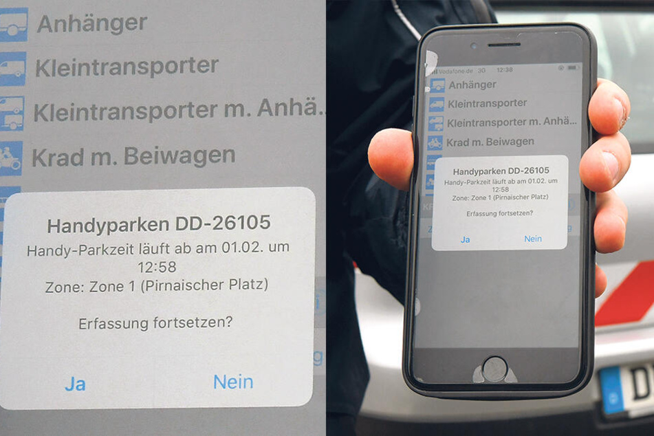 Und so sieht der E-Parkschein aus.