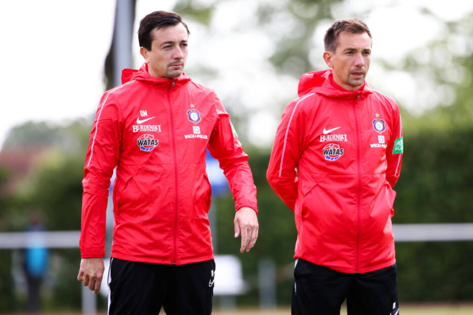Daniel Meyer (l.) steht bereits in Verhandlungen mit einem anderen Klub.