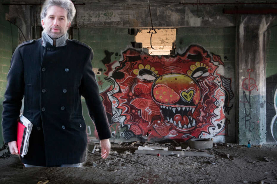 Boris Palmer kämpft schon seit geraumer Zeit gegen die Graffitis in Tübingen an. (Fotomontage)