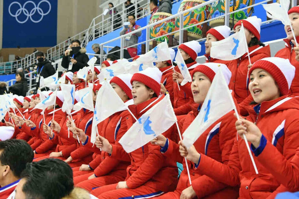 In PyeongChang sorgten rund 200 nordkoreanische Cheerleaderinnen für Stimmung