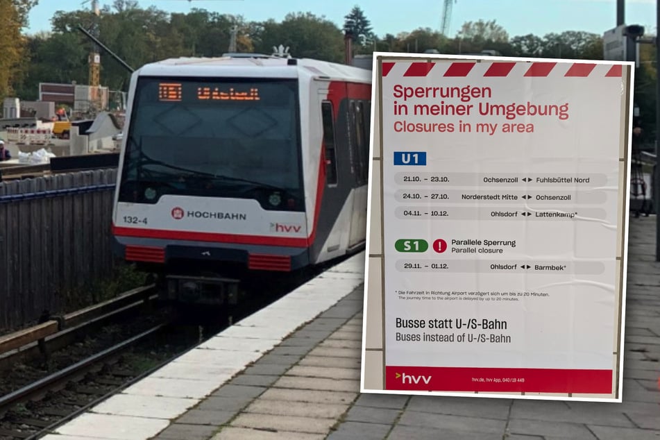 hvv: Sperrung legt U1 für fünf Wochen lahm