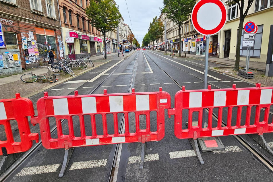 Leipzig: Eisenbahnstraße wie leer gefegt: Darum ist der Verkehr heute lahmgelegt