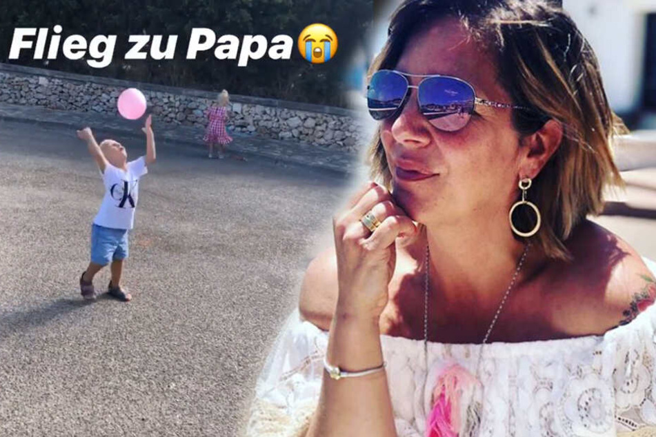 Diego und Jenna spielen mit Luftballons und denken an ihren Vater. Daniela Büchner ist gerührt.