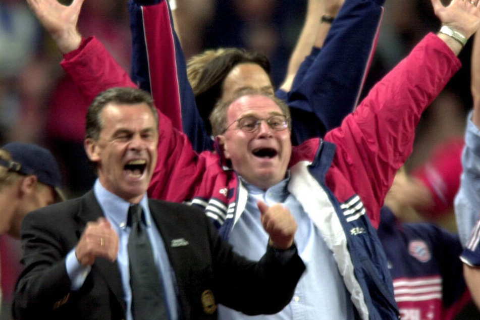 Ottmar Hitzfeld (l.) und Uli Hoeneß (r.) konnte beim FC Bayern München große Erfolge feiern.