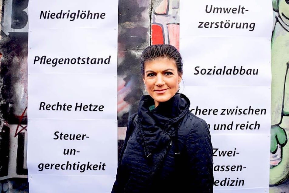 Sahra Wagenknecht (49) am Pariser Platz in Berlin.