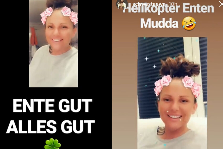 Das Bild zeigt zwei weitere Screenshots aus dem Instagram-Profil von Schwesta Ewa.