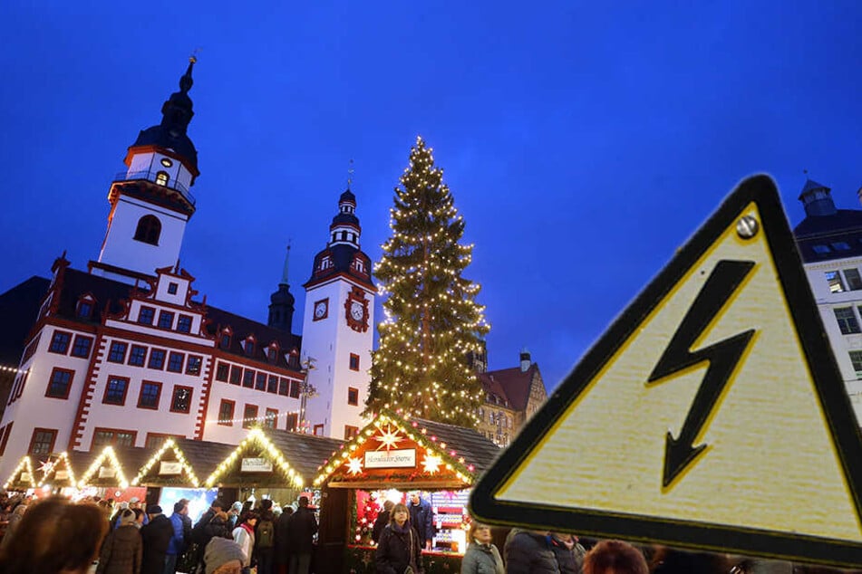 Einige Händler auf dem Weihnachtsmarkt standen plötzlich im Dunkeln.