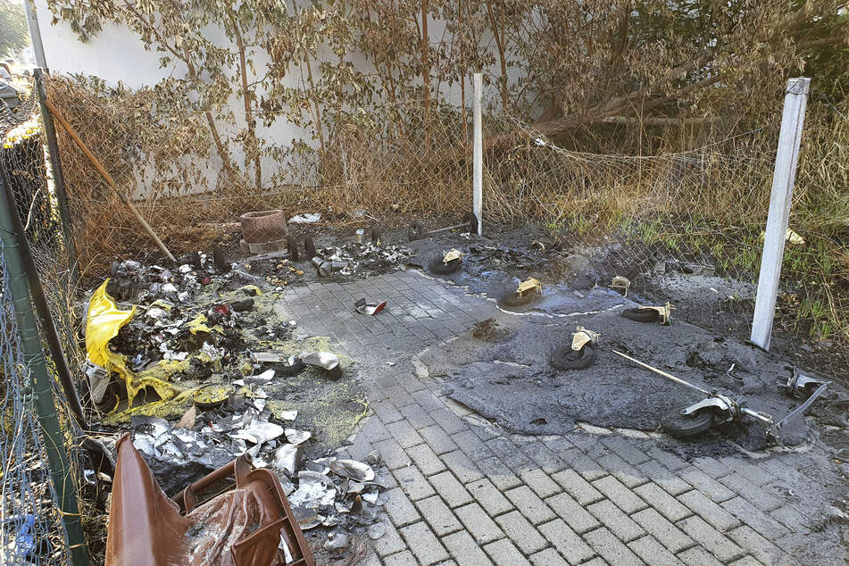 Auch in der Kanalstraße brannten mehrere Mülltonnen.