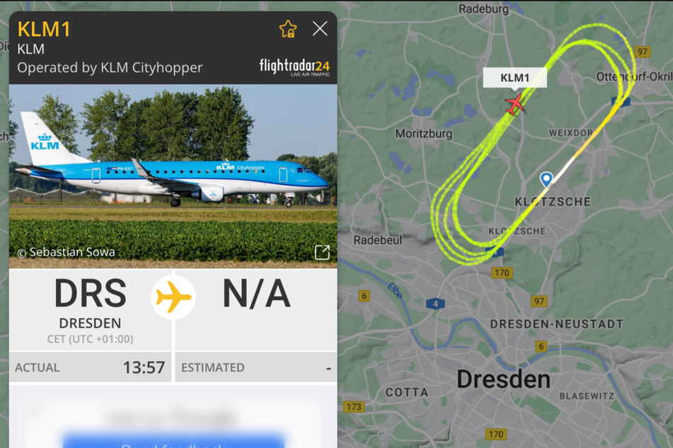 Flugzeug dreht jede Menge Runden über Dresden: Was steckt dahinter?