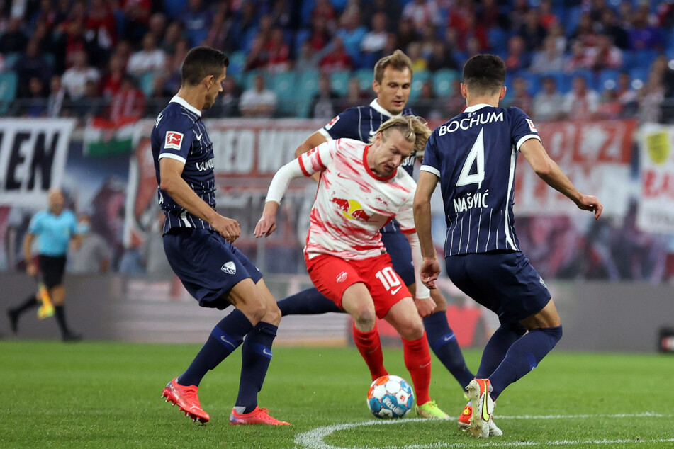 Emil Forsberg (center) was one of the most conspicuous Leipzigers, but did not put the ball in the goal.