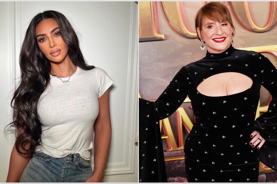 Oop! Show alum Patti LuPone (r) isn't feeling Kim Kardashian's upcoming role on American Horror Story.