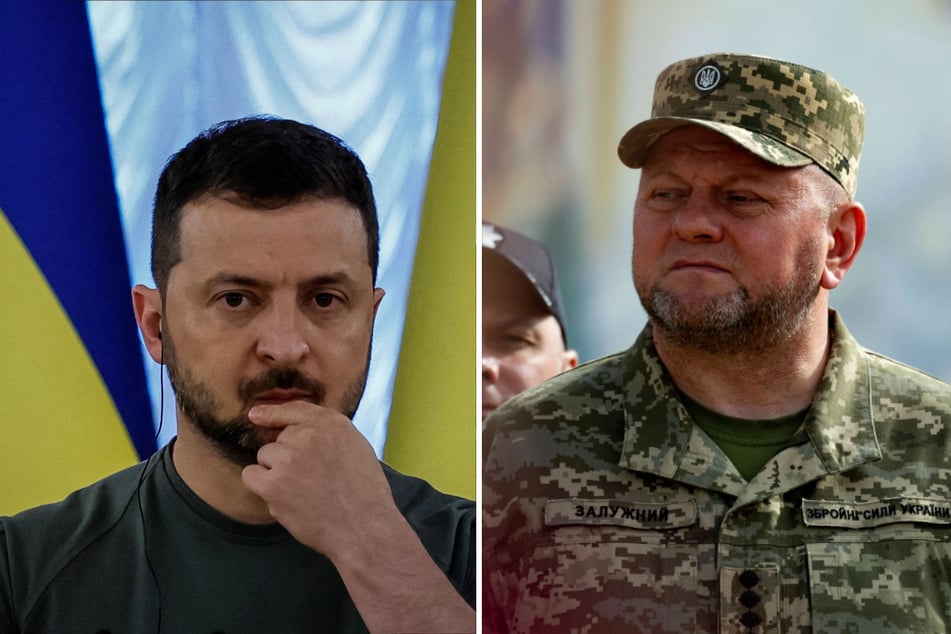 Ukrainian President Volodymyr Zelensky (l.) tried and failed to dismiss Ukrainian Commander-in-Chief Valery Zaluzhnyi.