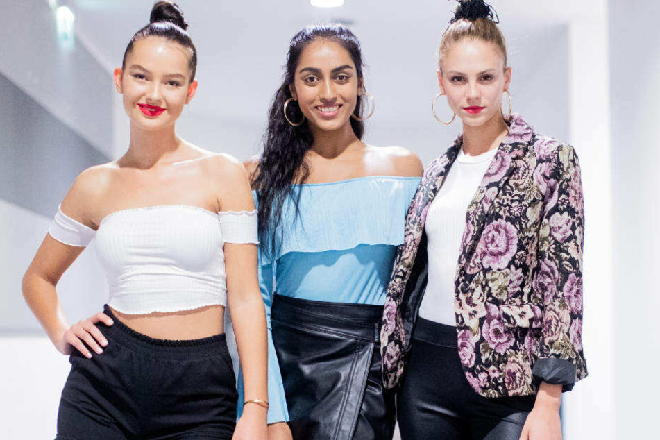 Cäcilia, Sayana und Simone (l-r) werden am Donnerstag in Düsseldorf antreten, um "Germany's Topmodel" 2019 zu werden.