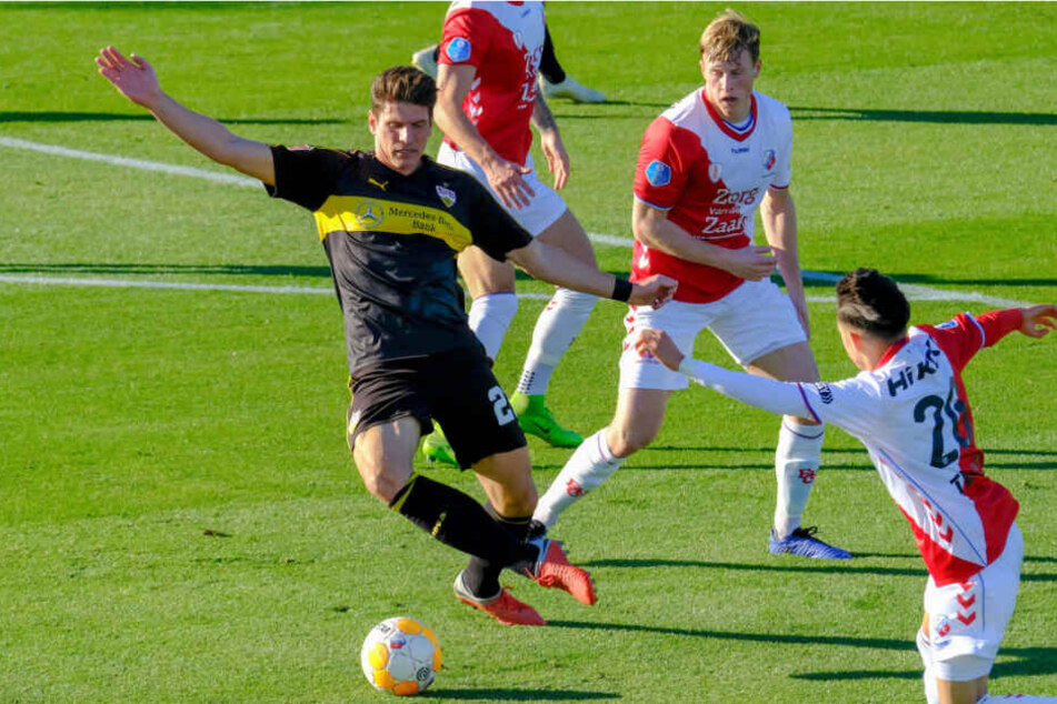Mario Gomez am Ball im Trainingslager Anfang Januar in La Manga.