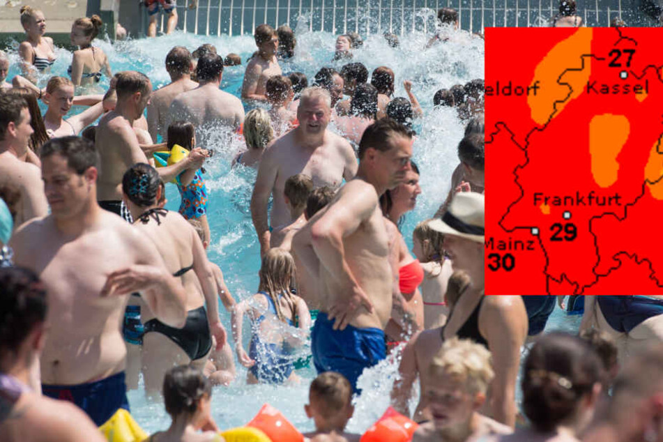 Die Freibäder werden spätestens Mitte der Woche voll sein.